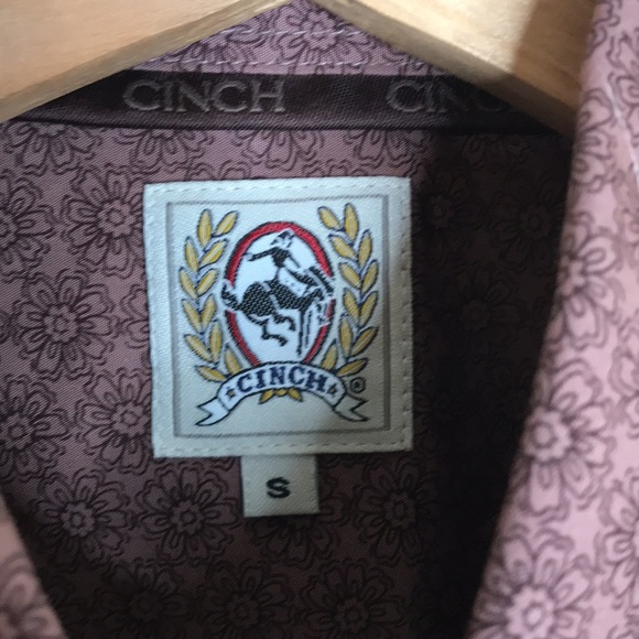 Cinch mens long sleeve button down geo print shirt size small - Picture 5 of 12